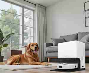 Robot Aspirador LDS con Navegación Láser de 14V, Diseñado para Limpiar Pelo de Mascotas, Ideal para Hogares con Mascotas Sensibles al Olor - Product Image 1