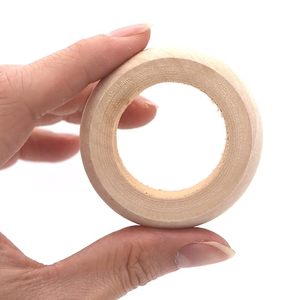 Anillo de Servilleta de Madera Ecológico Moderno sin Acabado, Decoración de Mesa, Anillo Artesanal Pintable Personalizado para Fiestas, Bodas, Vajilla de Hotel - Product Image 1