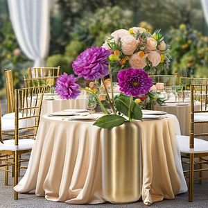 Vente en gros de vase à fleurs en métal plaqué or de fer avec pot de fleur artificiel de forme ronde de qualité de luxe pour la décoration de restaurant - Product Image 5