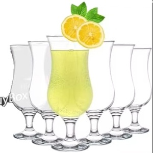 380Ml forma de tulipán plástico huracán vidrio PP Material cóctel jugo vasos para restaurantes bares fiestas con vino y cerveza - Product Image 1