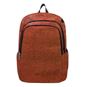 Lightweight for <b>Pink</b> Glitter Backpack with Rainbow Shiny Sports Style Zipper Closure Strap Carrying System for Unisex School - Product Image 4