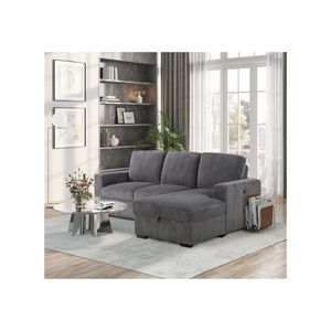 Divano Letto Sezionale Estraibile Melody Grey - Product Image 2
