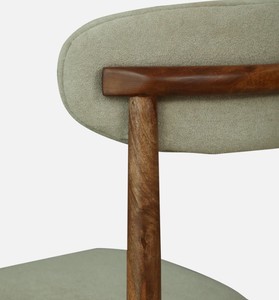 Modern Solid Wood <b>Dining</b> <b>Chair</b> Upholstered Velvet Seat and Curved Back Midcentury Design for Home <b>Dining</b> Use - Product Image 5