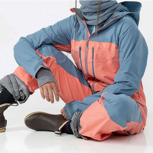 Combinaison de ski élégante pour l'hiver, tenue de snowboard design, logo personnalisé disponible, nouvelle collection, ensemble veste et pantalon de snowboard ample - Product Image 3