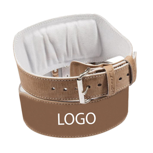 High Quality Custom Weight Lifting Leather Belt Steel Buckle Adjustable Non-Slip <b>Back</b> <b>Support</b> High Strength Heavy Duty - Product Image 3