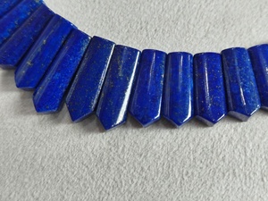 Collier ras du cou en perles de lapis-lazuli bleu, forme de flèche graduée, coupe fantaisie, pierre précieuse naturelle, bijoux pour femme, tendance - Product Image 3