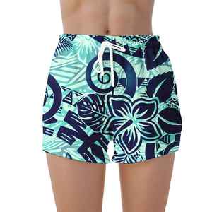 Stylish Summer Quick Dry <b>Elastic</b> Waist Casual Swim Shorts Lightweight Comfortable Holiday Wear Women Beach Short - Product Image 3