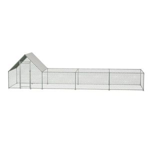 Gallinero Metálico Grande de 26 L x 6.7 W x 6.6 P pies, Corral para Gallinas con Entrada, Jaula de Alambre Galvanizado para Aves de Corral, Conejos y Patos - Product Image 1
