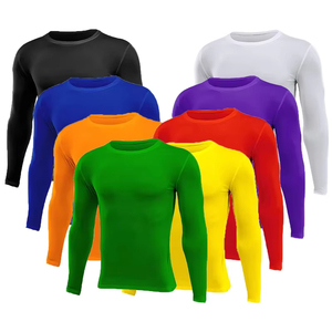 เสื้อรัดกล้ามเนื้อสำหรับผู้ชายแบบขายส่ง แห้งเร็ว เป็นมิตรกับสิ่งแวดล้อม ผลิตจากโพลีเอสเตอร์และไนลอน แขนยาว สำหรับ MMA  รับผลิตตามแบบ สำหรับฝึกซ้อมและกีฬาต่อสู้ - Product Image 5