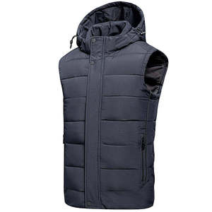 Chaqueta de Plumón sin Mangas con Capucha para Hombre, Transpirable, Estilo Urbano, de Invierno, Marca Privada, Fabricante de Ropa Personalizada - Product Image 3