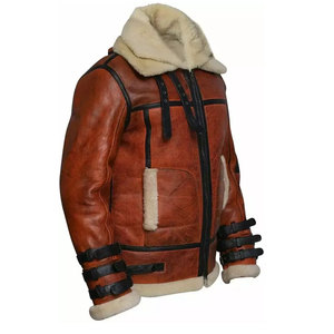 Veste bomber en cuir PU pour homme Econex Sports, coupe slim, col montant, fermeture éclair, imperméable, couleur unie, coupe classique, hiver - Product Image 4