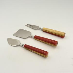 Juego de Cuchillos para Queso Recién Llegado, 3 Piezas de Acero Inoxidable, Cuchillo para Untar Mantequilla con Mango de Madera y Resina - Product Image 3