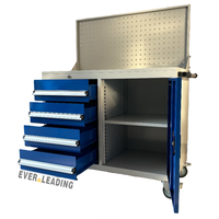 Armoire à outils mobile en métal robuste EVER LEADING, capacité de charge de 500 lb (LD-TC3002), rangement verrouillable, protection contre la corrosion pour