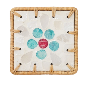 Catering Rattan Woven <b>Mat</b> Mother of Pearl Inlay Vietnam Handmade Placemat for <b>Large</b> Banquets - Product Image 2