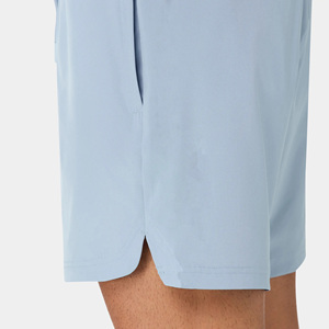 Shorts de sport pour homme avec logo personnalisé, couleur vert-bleu, polyester à séchage rapide, coupe confortable avec ceinture élastique - Product Image 5