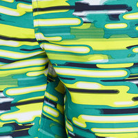 Shorts de bain écologiques de qualité supérieure pour hommes |   Short de bain électrique camouflage abstrait vert citron, séchage rapide, protection UV, imperméable, pour la plage et le style urbain