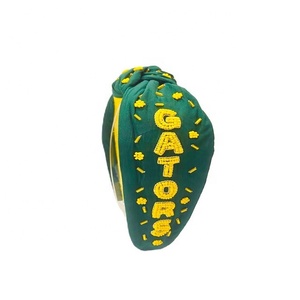 Gators Team Game Day Collection for Girls Topmost Knotted Seed Beaded Hairbands for Celebration - Product Image 1