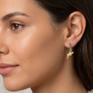 Joyería de Plata de Ley 925 Chapada en Oro para Bodas, Juego de Aretes con Múltiples Piedras Preciosas de Zafiro para Mujer - Product Image 6