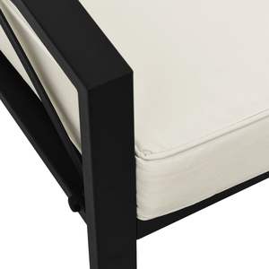 Juego de 2 Sillas de Patio Negras y de Color Arena, Asiento Individual de Jardín de Acero con Recubrimiento en Polvo - Product Image 6