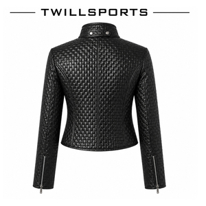 High quality best price best selling <b>leather</b> <b>jacket</b> Ladies PU <b>Leather</b> <b>Jacket</b> For Women With Zipper Front <b>Long</b> Sleeve Stylish - Product Image 2