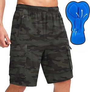 Shorts de cyclisme pour hommes vert olive à séchage rapide avec rembourrage et poches zippées, idéal pour l'été et les activités de plein air - Product Image 6