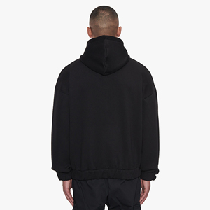 Sweat à capuche en molleton épais personnalisé avec broderie, coupe oversize unisexe, chaud pour l'hiver, style streetwear - Product Image 2