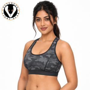Soutien-gorge de sport haute qualité à maintien élevé, respirant à l'avant, en Spandex/Nylon, ajustement confortable, construction durable pour le fitness - Product Image 2
