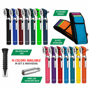 ชุดเครื่องมือตรวจหูแบบไฟเบอร์ออปติกขนาดเล็ก 14 สี พร้อมไฟ LED พกพา สำหรับวินิจฉัยหู คอ จมูก เครื่องมือผ่าตัดแบบแมนนวล ได้รับมาตรฐาน CE ISO โดย Tegra - Product Image 2