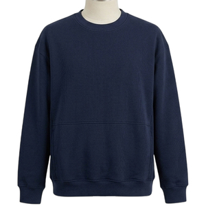 เสื้อสเวตเชิ้ตคอกลมพรีเมียมสำหรับผู้ชาย ผ้าฟลีซเนื้อหนัก 100% ผ้าฝ้าย ปักลายด้านหน้าตามสั่ง พิมพ์ลาย ฤดูใบไม้ร่วง - Product Image 1
