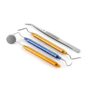 Portable Dental Diagnostic Instrument Set Stainless Steel Oral Examination <b>Mirror</b> Probe In Protective Storage <b>Box</b> - Product Image 3