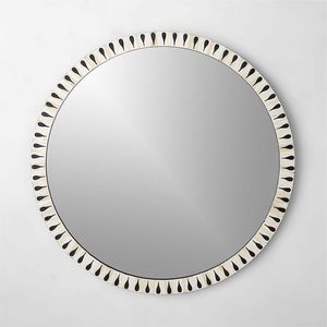 Marco de espejo de resina con incrustaciones de hueso de lujo, diseñado para una presentación decorativa de pared de alta gama. - Product Image 6