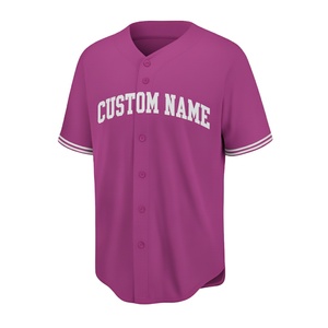 เสื้อเบสบอลพิมพ์ลายตามสั่ง ดีไซน์ล่าสุด ระบายอากาศได้ดี ป้องกันแบคทีเรีย แห้งเร็ว ไซส์ใหญ่ เสื้อซอฟต์บอลแขนสั้น - Product Image 1