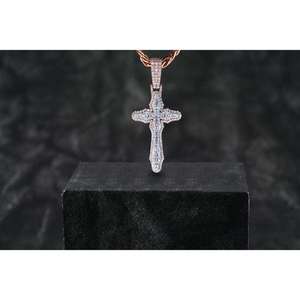 Pendentifs Lettres Personnalisés VVS en Argent avec Moissanite Naturelle, Style Hip-Hop Rapper, Breloques Fines Jésus, Indien - Product Image 1