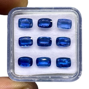 Cianita Azul Natural de 6mm y 4mm, Corte Cojín, Piedras Preciosas Sueltas Sin Tratar, Lote a Precio Mayorista para Fabricación de Joyería - Product Image 3