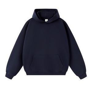 เสื้อฮู้ดโอเวอร์ไซส์แบบยูนิเซ็กซ์ ผ้าฝ้ายเฟรนช์เทอร์รี่สีพื้น ป้องกันขนร่วง ดีไซน์กระเป๋าเสื้อ สวมใส่สบายๆ สำหรับฤดูใบไม้ร่วง - Product Image 5