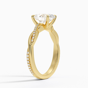 Twist Band <b>Oval</b> Cut <b>Moissanite</b> Diamonds 925 Sterling Silver For Women Classic Wedding <b>Ring</b> - Product Image 6