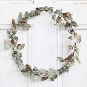 Elegant Handmade Metal Wreath with Decorative Floral Design for Home Door <b>Wall</b> and <b>Garden</b> Decoration - Product Image 3