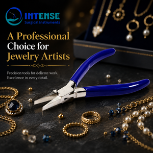 Pince à bec plat professionnelle pour la fabrication de bijoux, outil de pliage de fil en acier inoxydable à mâchoires lisses de précision, vente en gros - Product Image 6