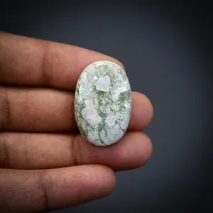 Nouvel Arrivage Cabochon Ovale en Variscite Naturelle Turquoise 20x30mm Poli Miroir Pierre Libre pour la Fabrication de Bijoux Pendentifs Lot en Gros - Product Image 2