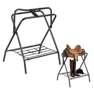 Support de selle pliant robuste en acier 28 x 19 x 37,5, support autoportant pour chevaux, porte-couverture portable pour chevaux, accessoire équestre - Product Image 1