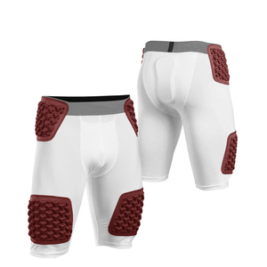 Mens <b>Padded</b> Compression Shorts Protective Panels Elastic Waist Fitted Breathable Athletic Training Sports Performance Wear - Product Image 4