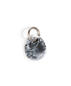 Wholesale Price White Marble Resin Keychain Gunmetal Ring Elegant Key Holder Bag Charm Stylish <b>Car</b> Keyring Fashion Gift - Product Image 1