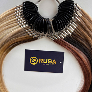 Cabello Humano Virgen para Mujeres, Anillo de Muestras de Cabello Humano de Más de 40 Colores, Personalizado en Cualquier Tamaño, para Uso Profesional en Salón - Product Image 3