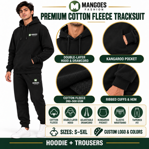 Conjunto Deportivo de Dos Piezas de Polialgodón para Invierno, Unisex, Resistente al Viento, Ecológico, de la Marca Premium Mangoes, con Logotipo Personalizado Bordado e Impreso - Product Image 6