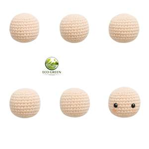 Juguete Sensorial de Algodón Suave Hecho a Mano, Bola de Ganchillo Colorida Amigurumi, para Bebés, Montessori, Aprendizaje Temprano, Decoración de Guardería - Product Image 3