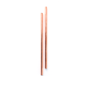 Authentic Copper Sipping <b>Straws</b> Premium <b>Metal</b> Drink Tubes Reusable Option for Serving Fresh Juice Iced Tea Smoothies and Mocktai - Product Image 1