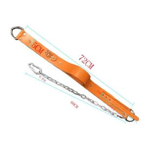 VIBE SEWN Collier ras du cou en acier inoxydable et similicuir orange, chaîne métallique, accessoire de costume sexy pour homme, professionnel, réglable, antidérapant - Product Image 2