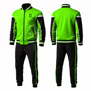 Men Winter Full Zip Hooded Joggers Sweat <b>pants</b> with Zip Pockets Jogging Warm Tactical Set Fleece <b>Lined</b> Cotton Tracksuit Set - Product Image 6