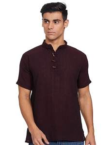 Kurta indien court pour homme 100% coton, design moderne multicolore, matériaux recyclés de haute qualité, exportateur, prix de gros - Product Image 3