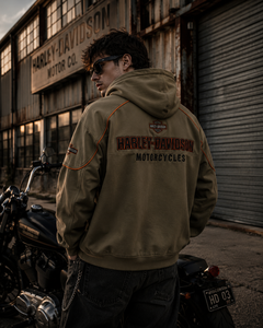 H-D Embroidered Softshell Biker Hooded <b>Jacket</b> Waterproof Sport Windbreaker for <b>Men</b> Customizable Design Windproof Moto Biker Sty - Product Image 2